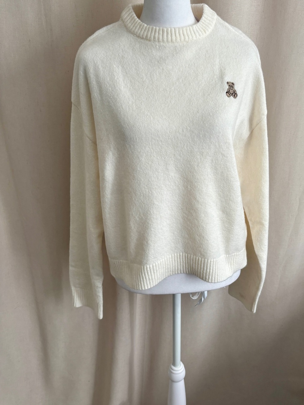 Ardene Teddy Bear Embroidered Crewneck — Size S